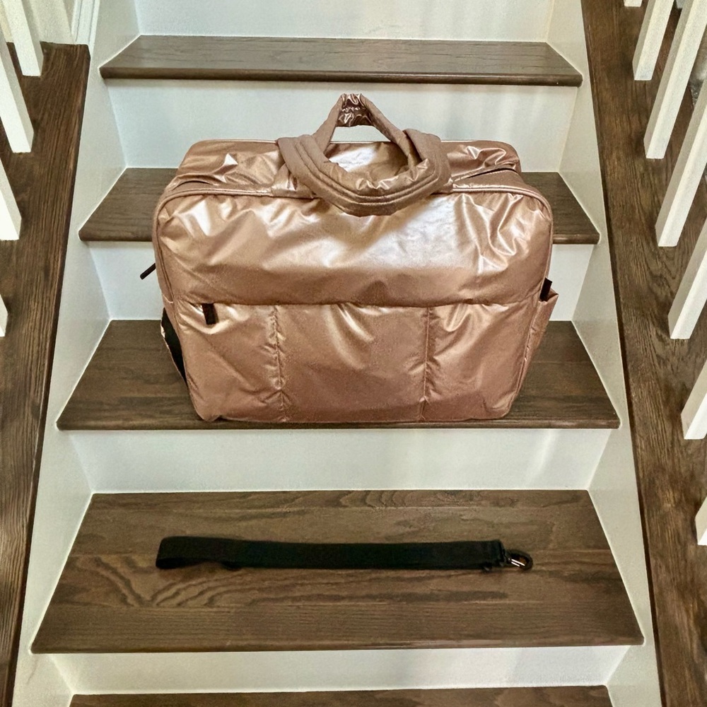 CALPAK Large Luka Duffel in Rose Gold